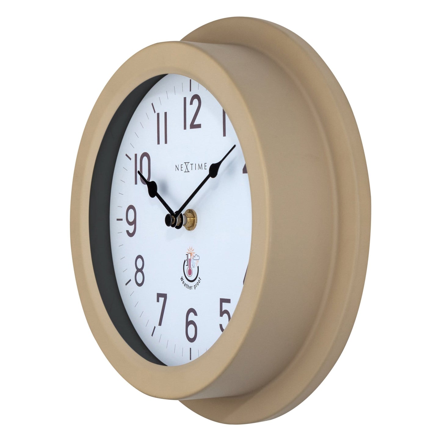 Weatherproof Outdoor Wall Clock - 22cm - Metal - Galvanized Poppy - Wevelnit