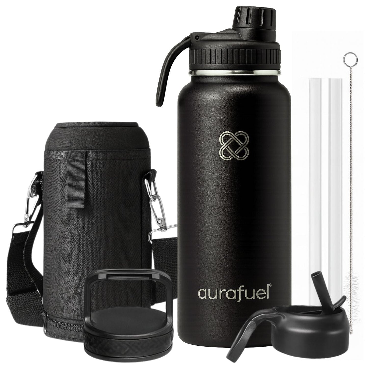 Stainless Steel Drink Bottle - Black - wevelnit