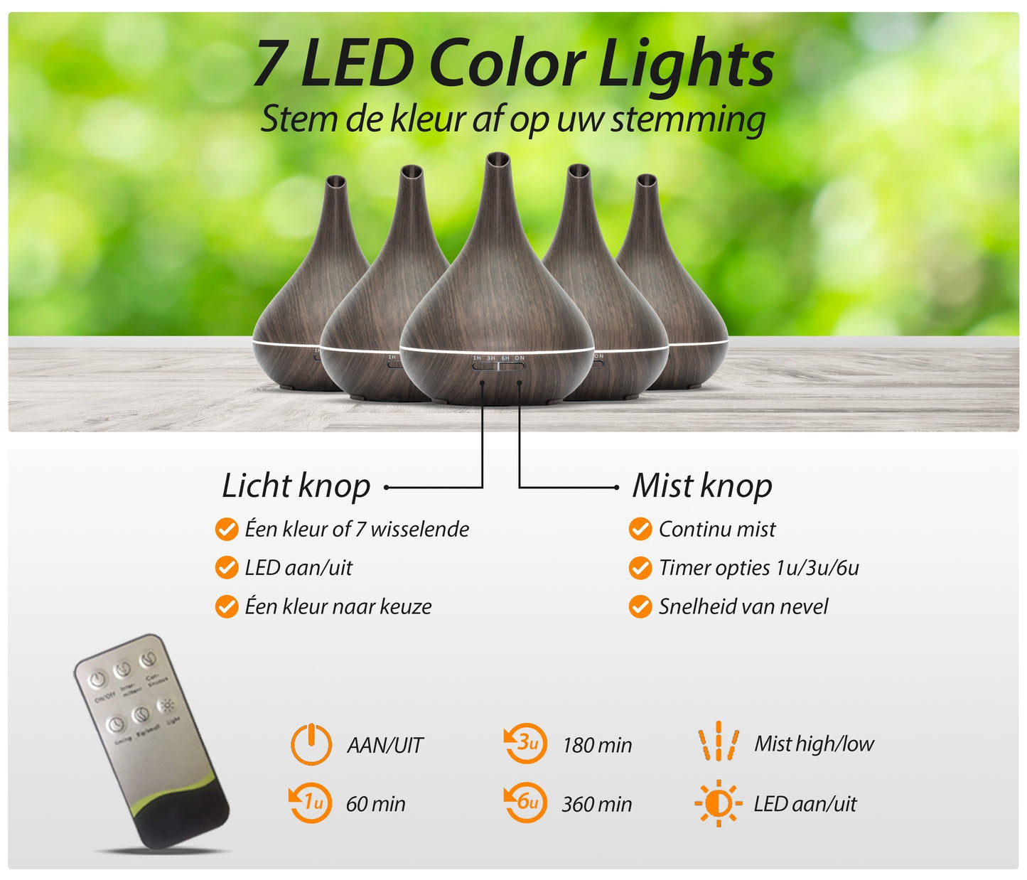 Lotus Pro Diffuser - Donker Hout - wevelnit