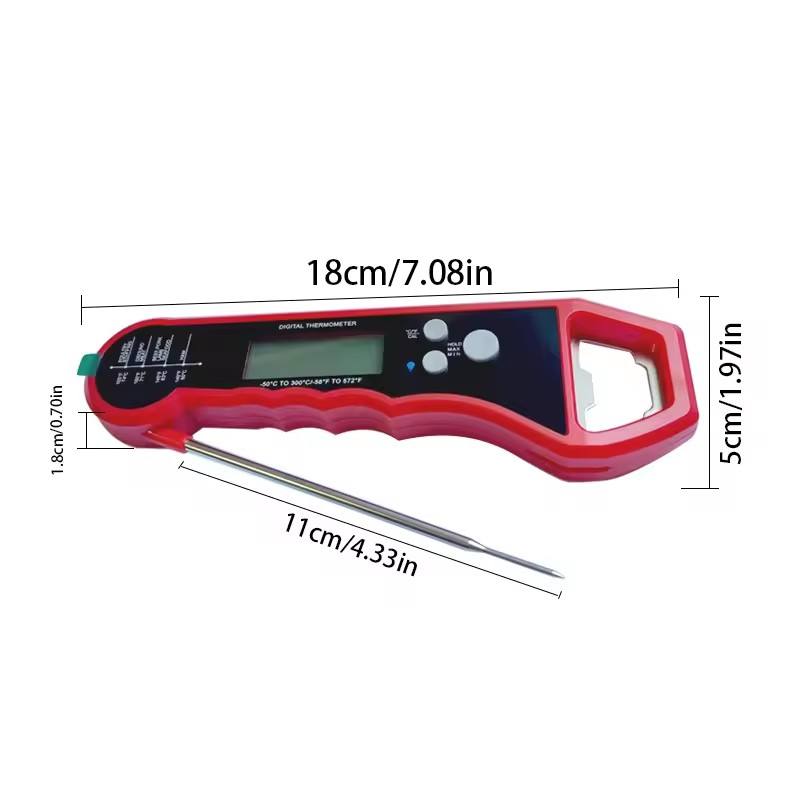 Digitale BBQ Vleesthermometer met Kroonkurkopener