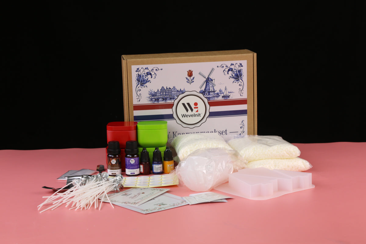 Wevelnit DIY Kaarsenmaakset in Delfts-blauwe doos