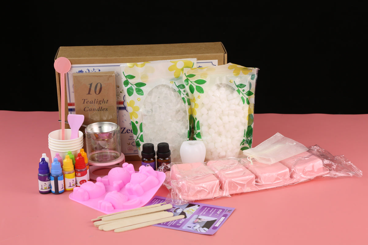 Wevelnit DIY Zeepmaakset met geschenkdoos, zeepbasis, mallen en accessoires