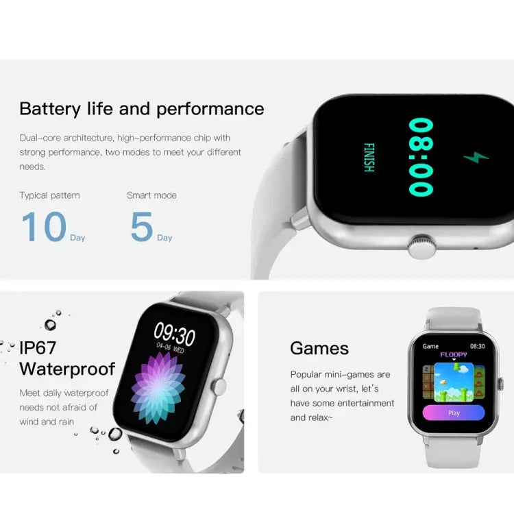 Smartwatch 1,83 inch – AI-spraak, bellen en hartslagmeting