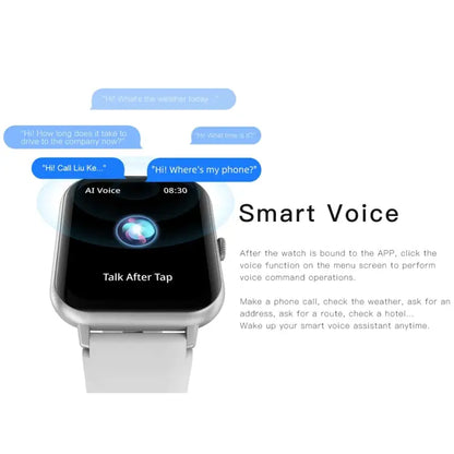 Smartwatch 1,83 inch – AI-spraak, bellen en hartslagmeting
