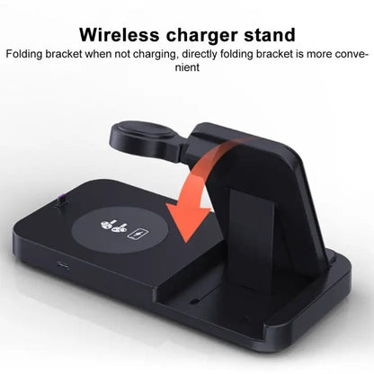 3 - in - 1 15W Foldable Wireless Charger Stand – For Apple, Samsung & Huawei - wevelnit