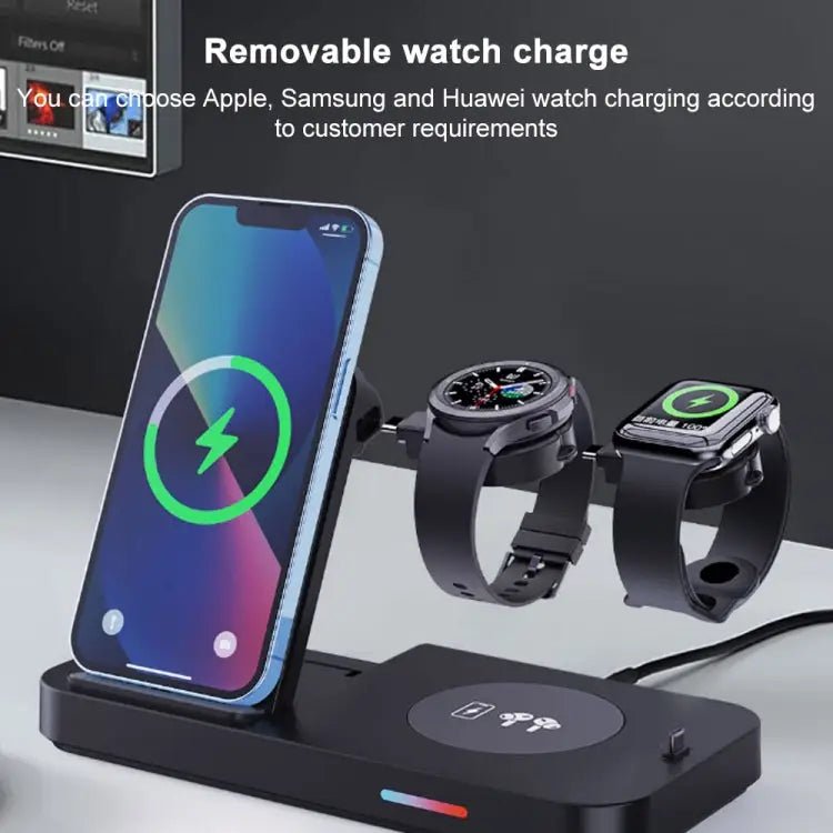 3 - in - 1 15W Foldable Wireless Charger Stand – For Apple, Samsung & Huawei - wevelnit