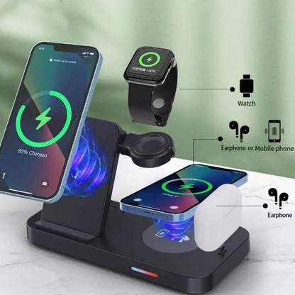 3 - in - 1 15W Foldable Wireless Charger Stand – For Apple, Samsung & Huawei - wevelnit
