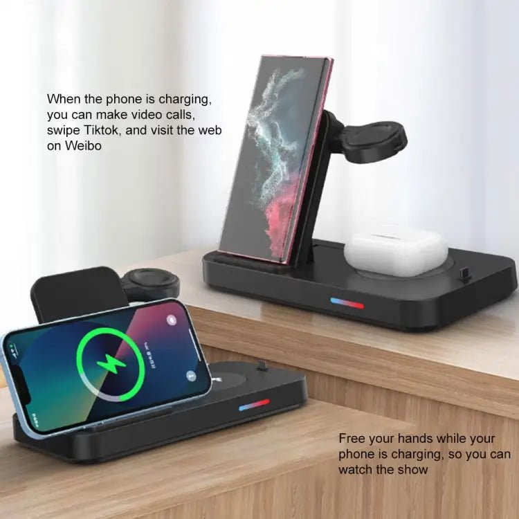 3 - in - 1 15W Foldable Wireless Charger Stand – For Apple, Samsung & Huawei - wevelnit