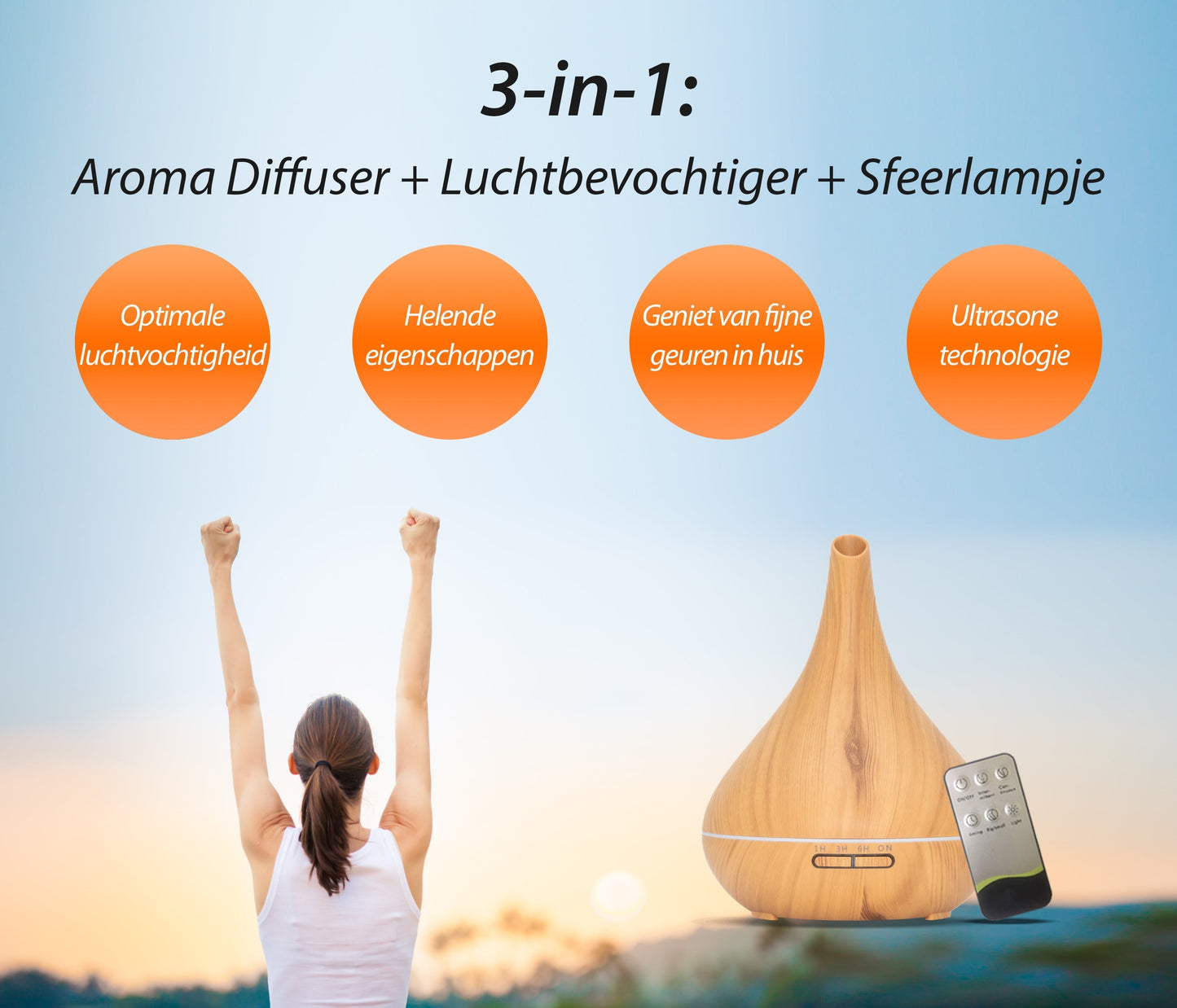 Lotus Pro Diffuser - Licht Hout - wevelnit