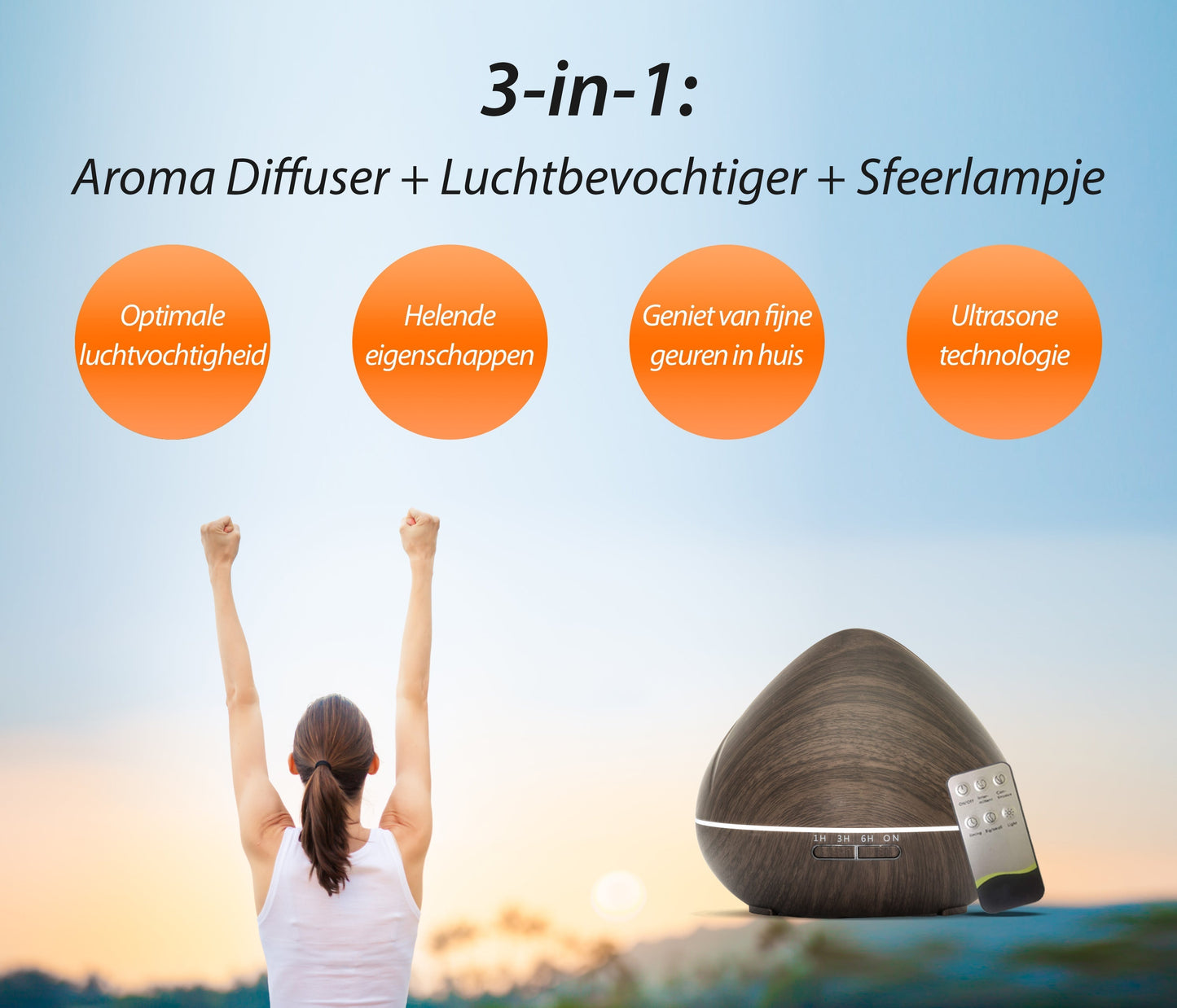 Zen Pro Diffuser - Donker Hout - wevelnit