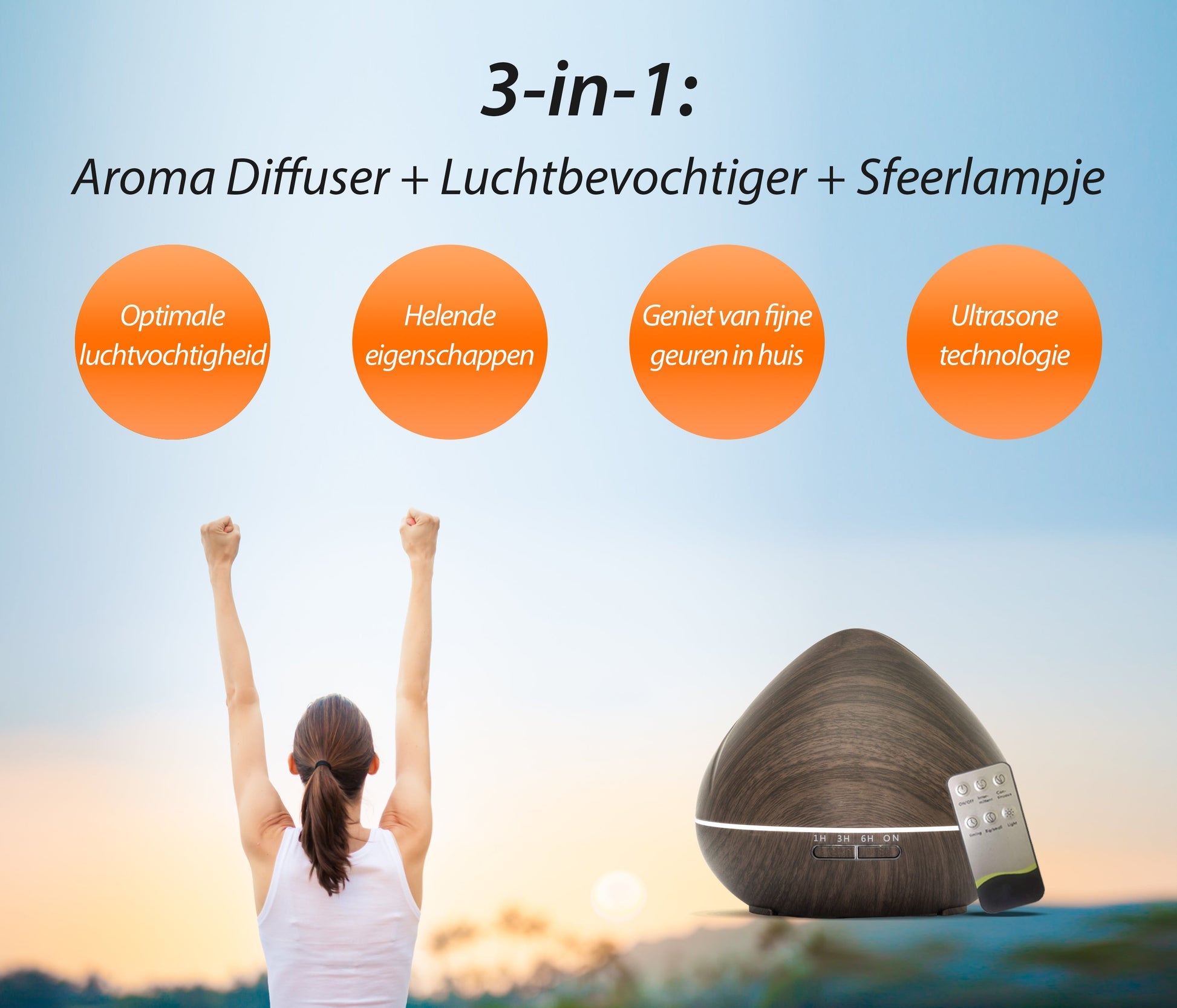 Zen Pro Diffuser - Donker Hout - wevelnit