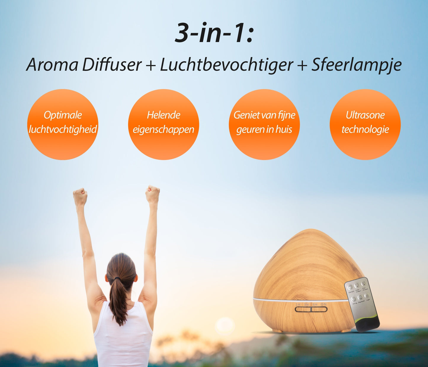 Zen Pro Diffuser - Licht Hout - wevelnit