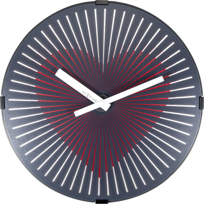 Wall clock-  30 cm - Plastic - Motion clock- 'Motion Heart - Red' - Wevelnit