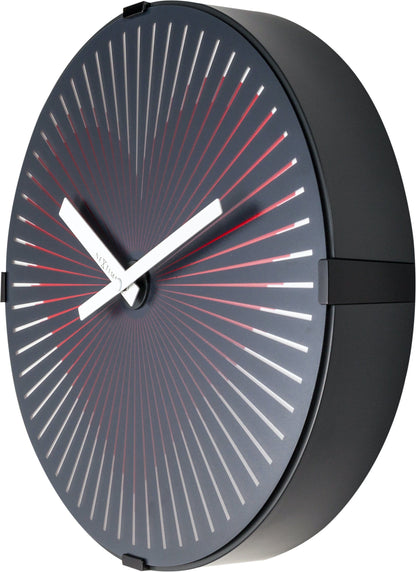 Wall clock-  30 cm - Plastic - Motion clock- 'Motion Heart - Red' - Wevelnit
