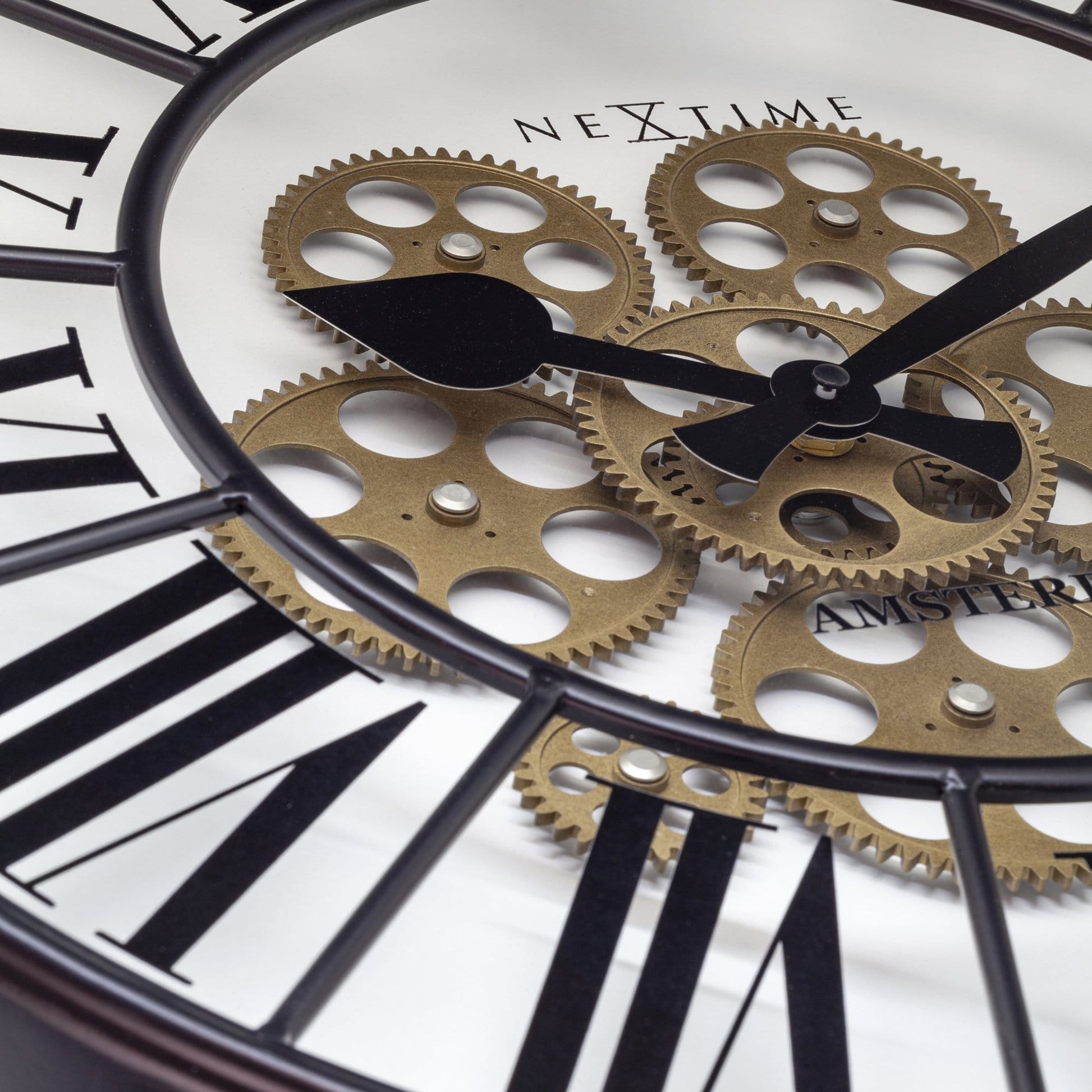 Moving Gear Clock - Large Wall Clock - 50cm - "William" - Wevelnit