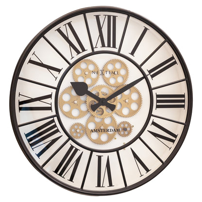 Moving Gear Clock - Large Wall Clock - 50cm - "William" - Wevelnit