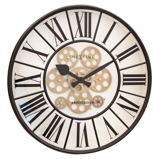 Moving Gear Clock - Large Wall Clock - 50cm - "William" - Wevelnit