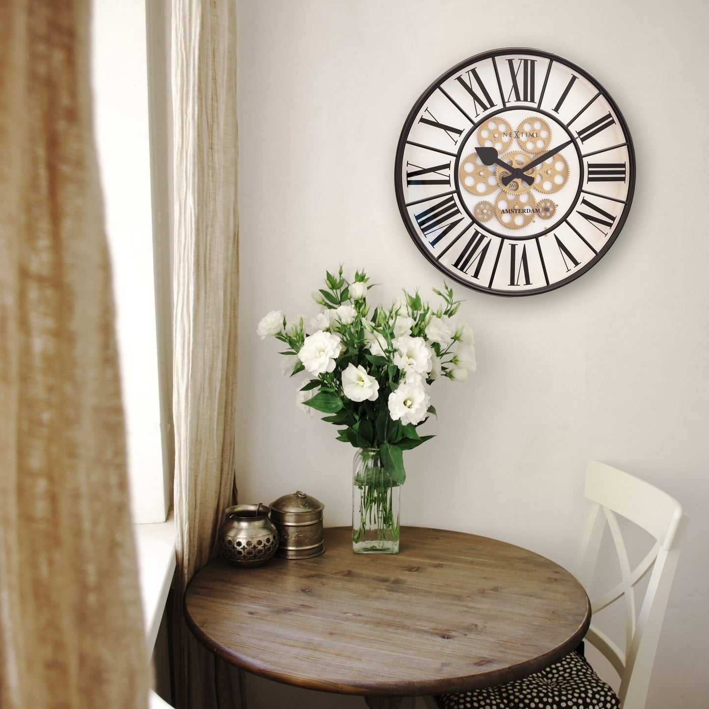 Moving Gear Clock - Large Wall Clock - 50cm - "William" - Wevelnit