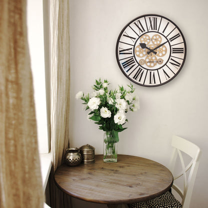 Moving Gear Clock - Large Wall Clock - 50cm - "William" - Wevelnit