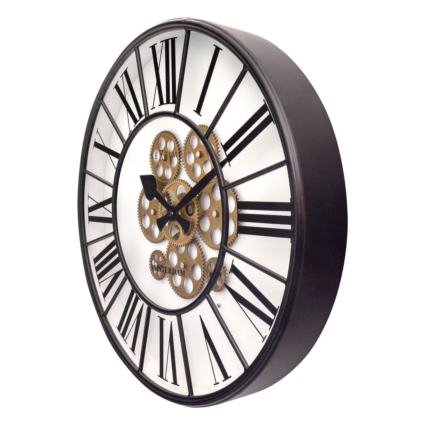 Moving Gear Clock - Large Wall Clock - 50cm - "William" - Wevelnit