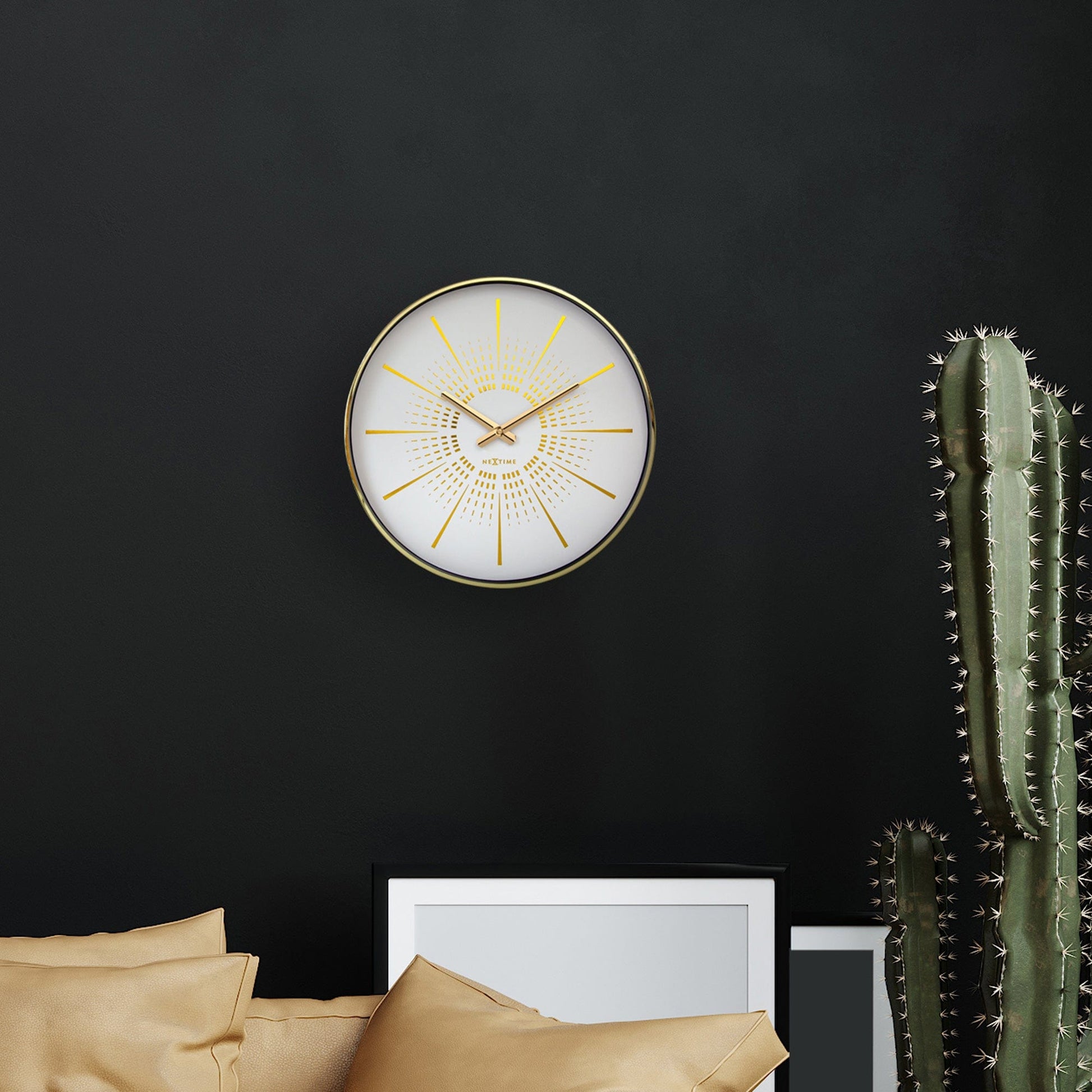 Wall clock 40cm - Silent - Metal - "Excentric" - wevelnit