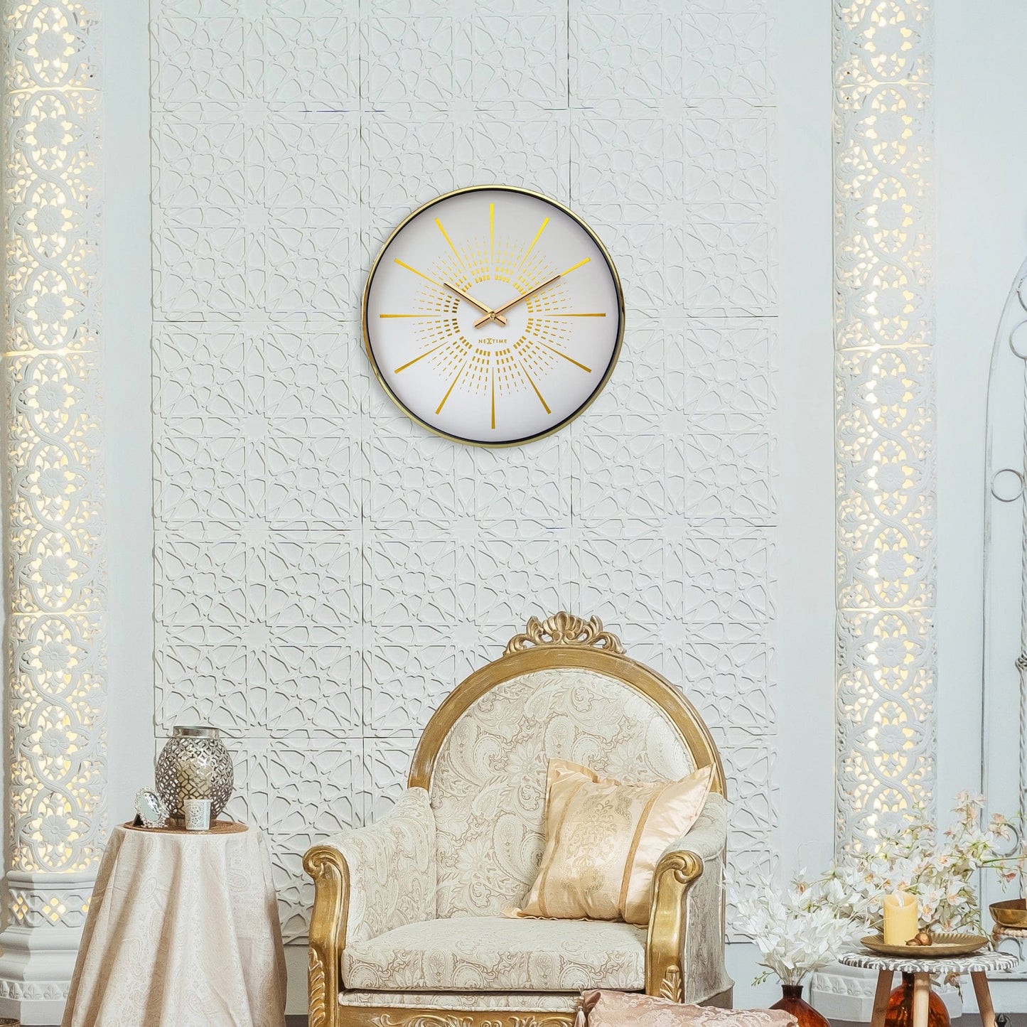 Wall clock 40cm - Silent - Metal - "Excentric" - wevelnit