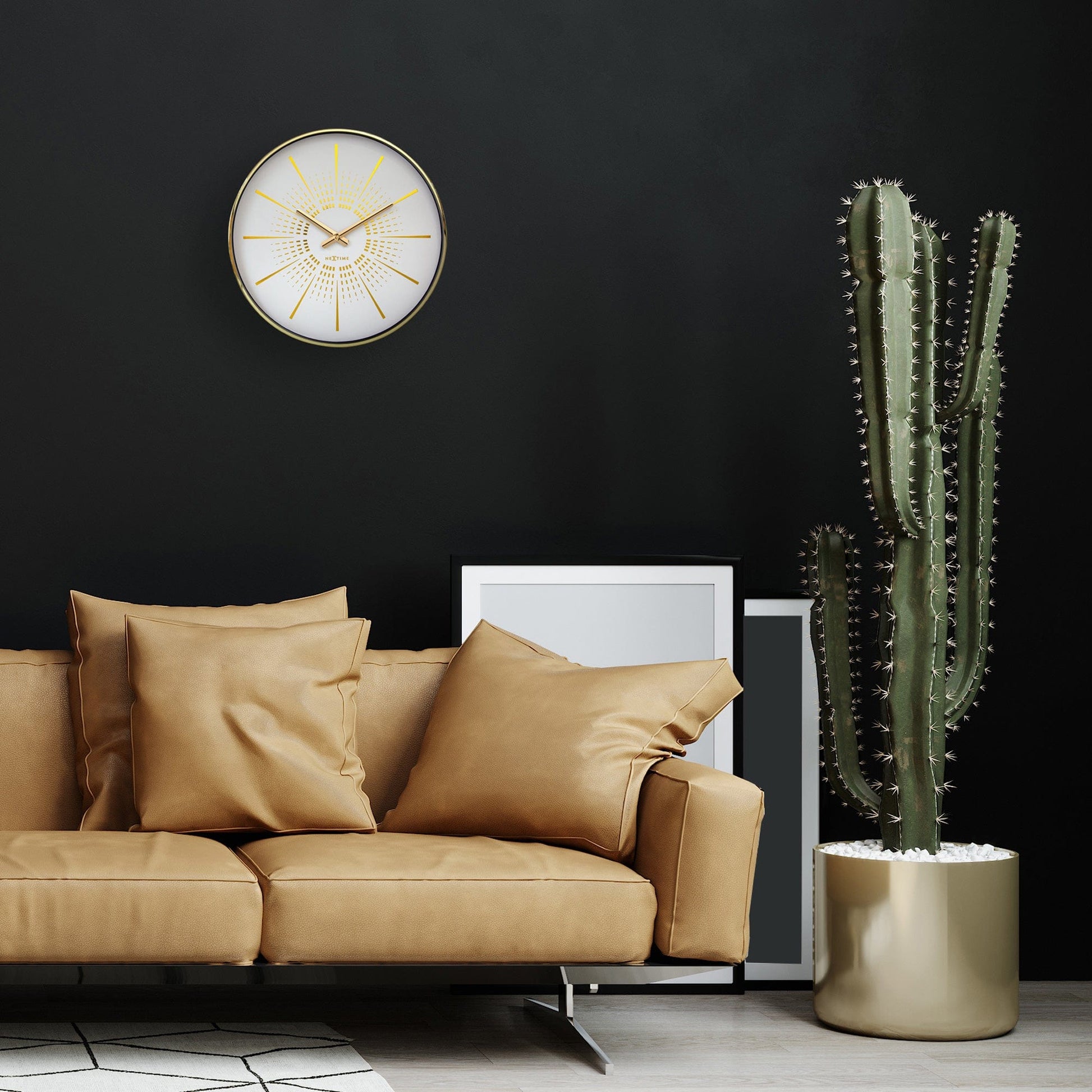 Wall clock 40cm - Silent - Metal - "Excentric" - wevelnit