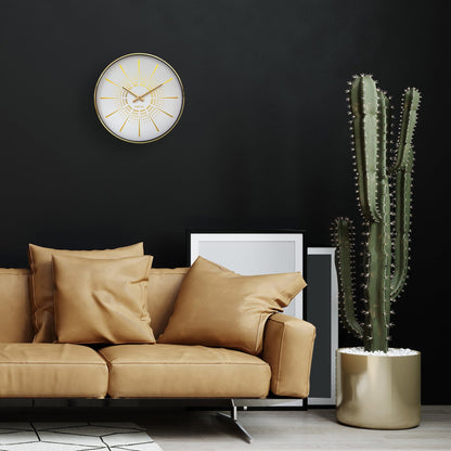 Wall clock 40cm - Silent - Metal - "Excentric" - wevelnit