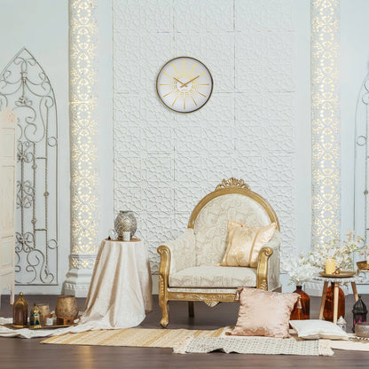 Wall clock 40cm - Silent - Metal - "Excentric" - wevelnit
