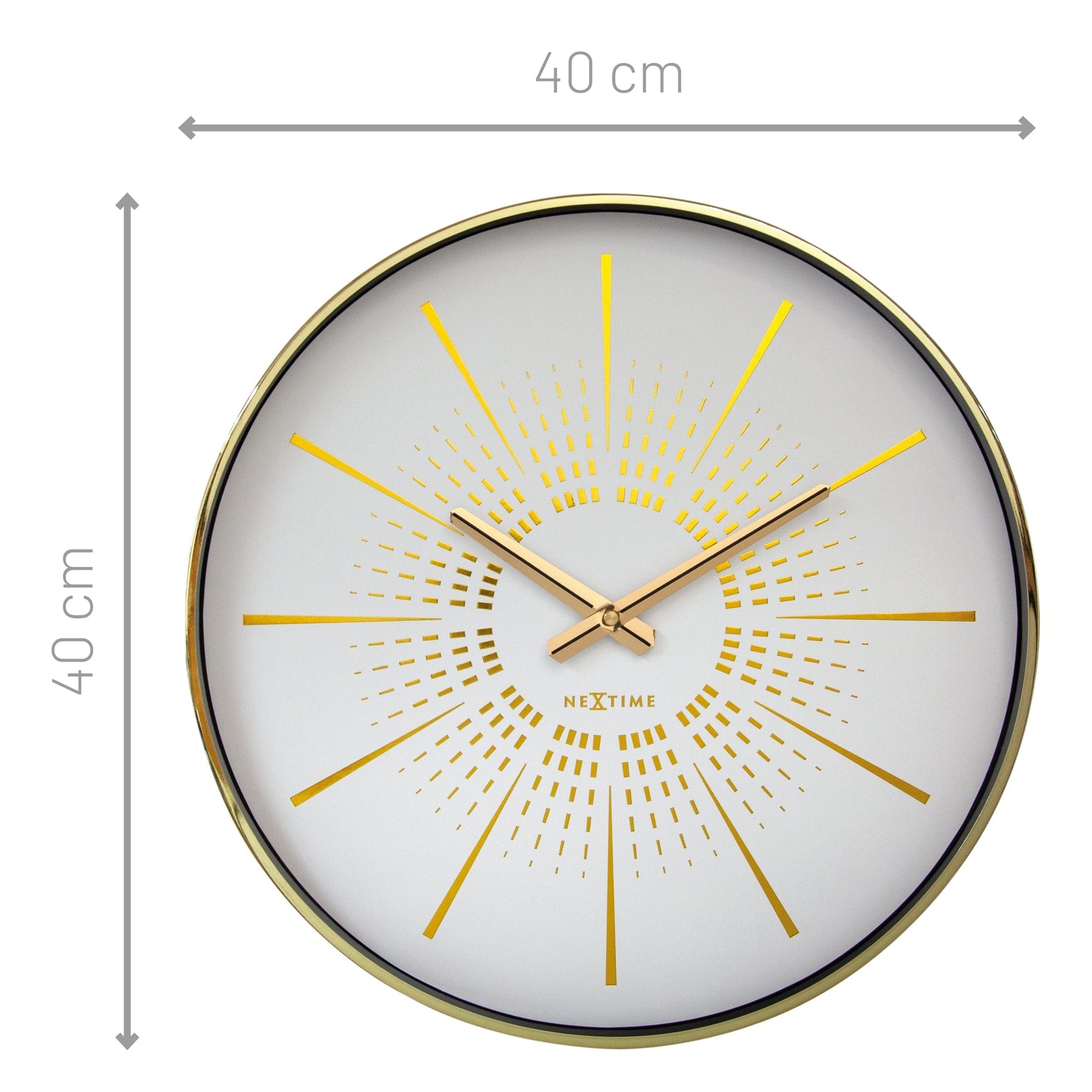 Wall clock 40cm - Silent - Metal - "Excentric" - wevelnit