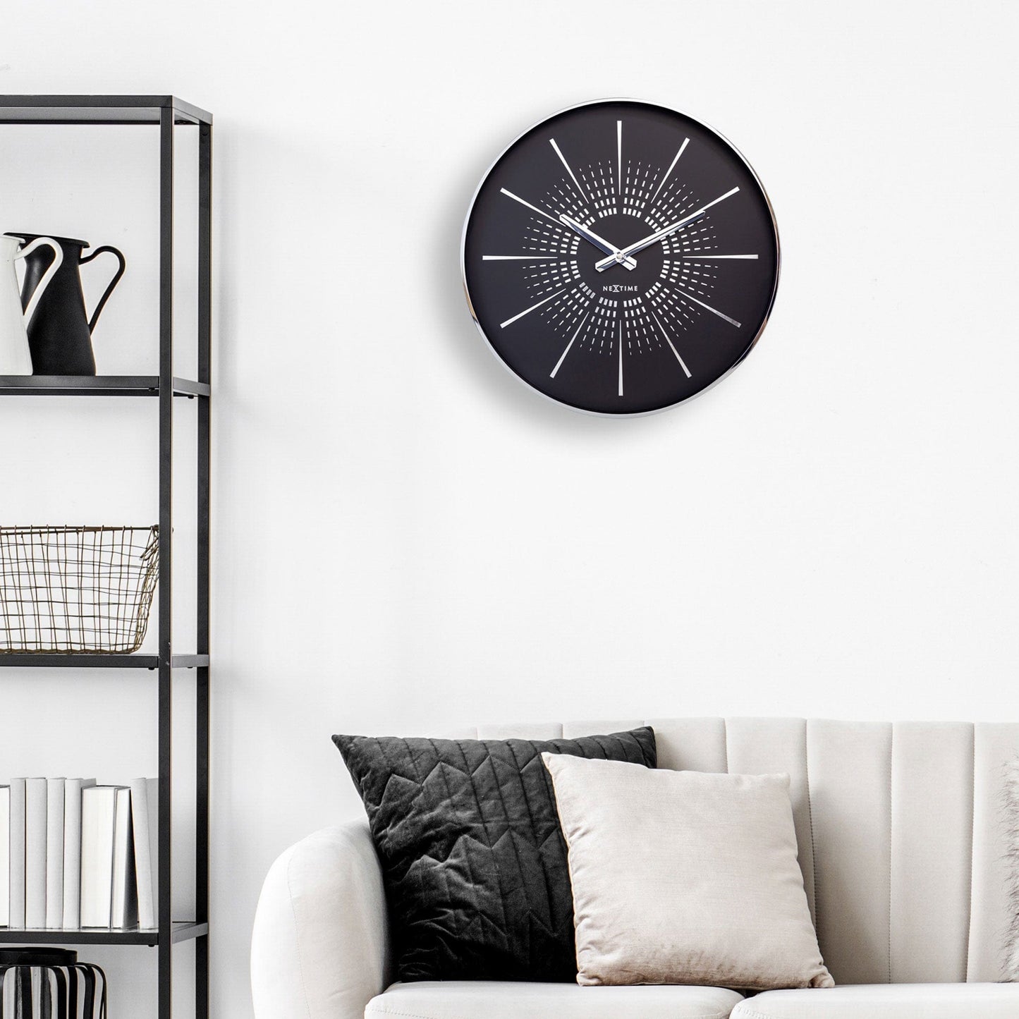 Wall clock 40cm - Silent - Metal - "Excentric" - wevelnit