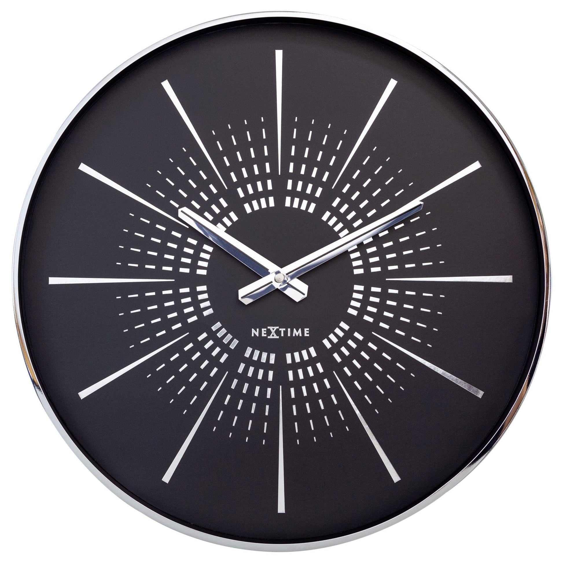 Wall clock 40cm - Silent - Metal - "Excentric" - wevelnit