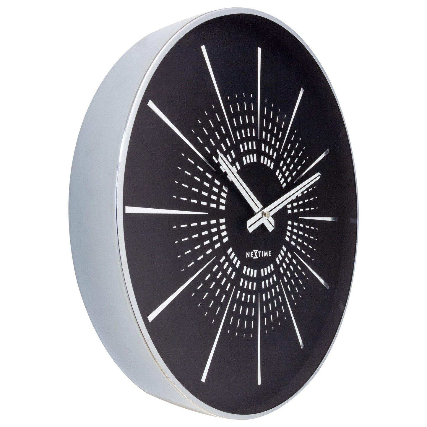 Wall clock 40cm - Silent - Metal - "Excentric" - wevelnit