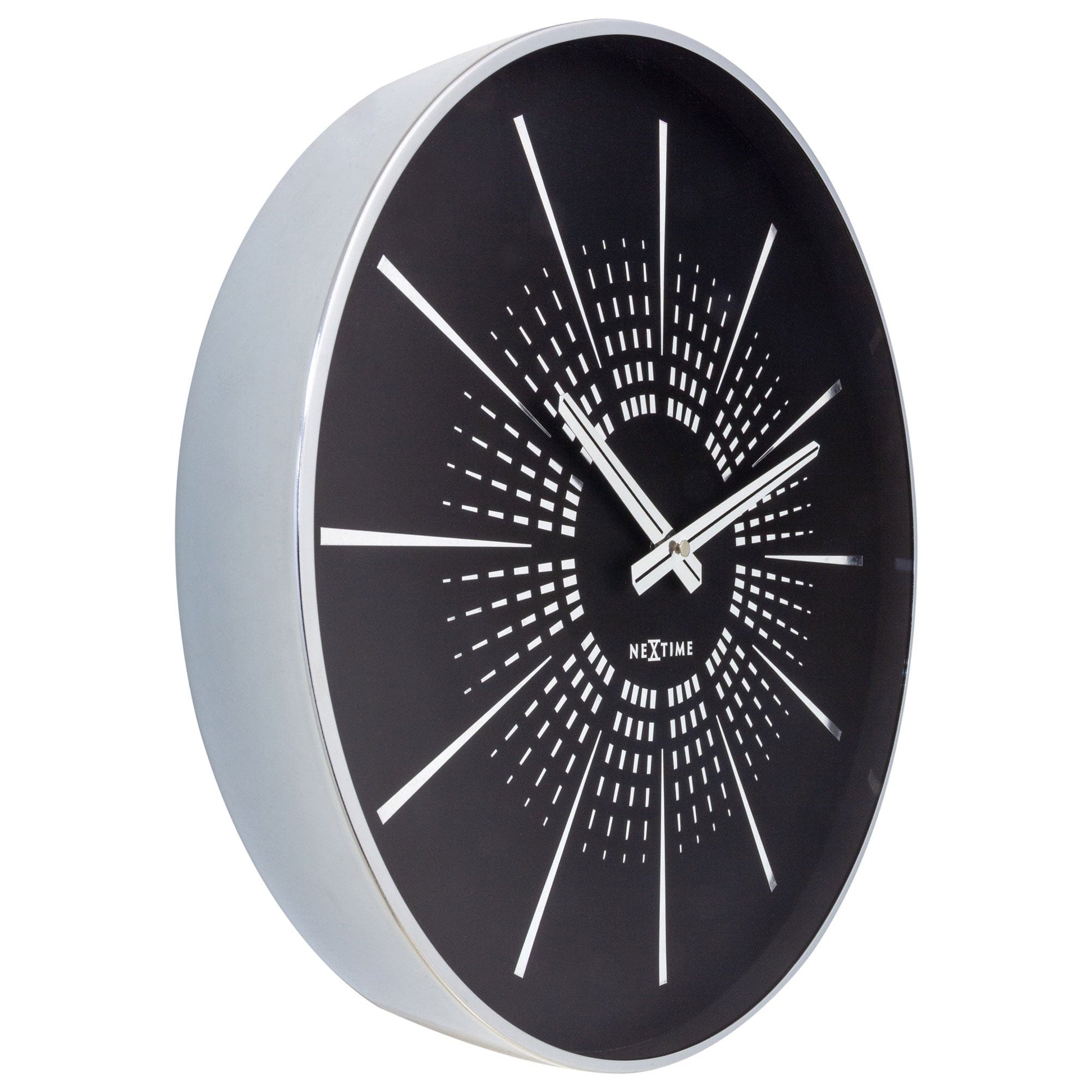 Wall clock 40cm - Silent - Metal - "Excentric" - wevelnit