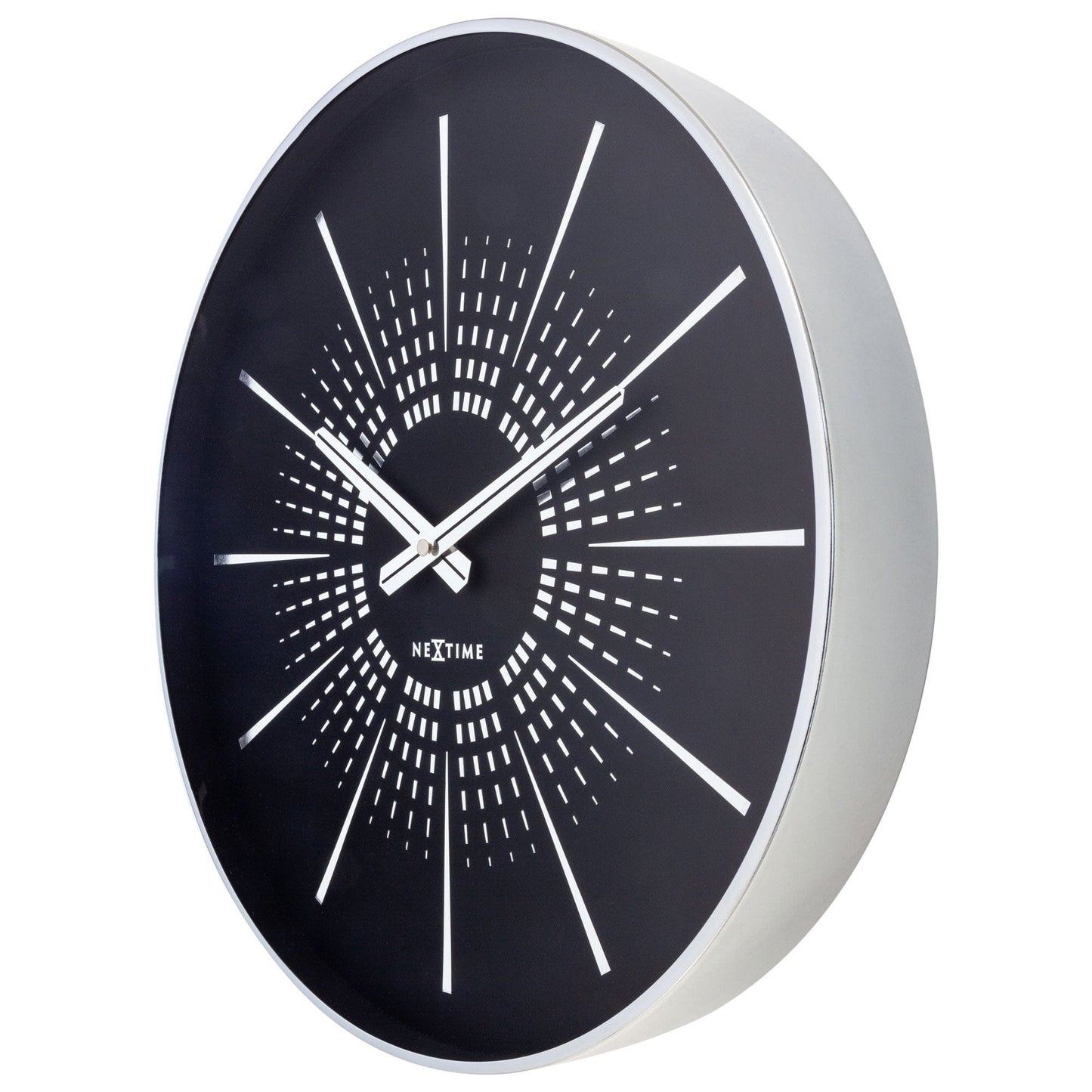 Wall clock 40cm - Silent - Metal - "Excentric" - wevelnit