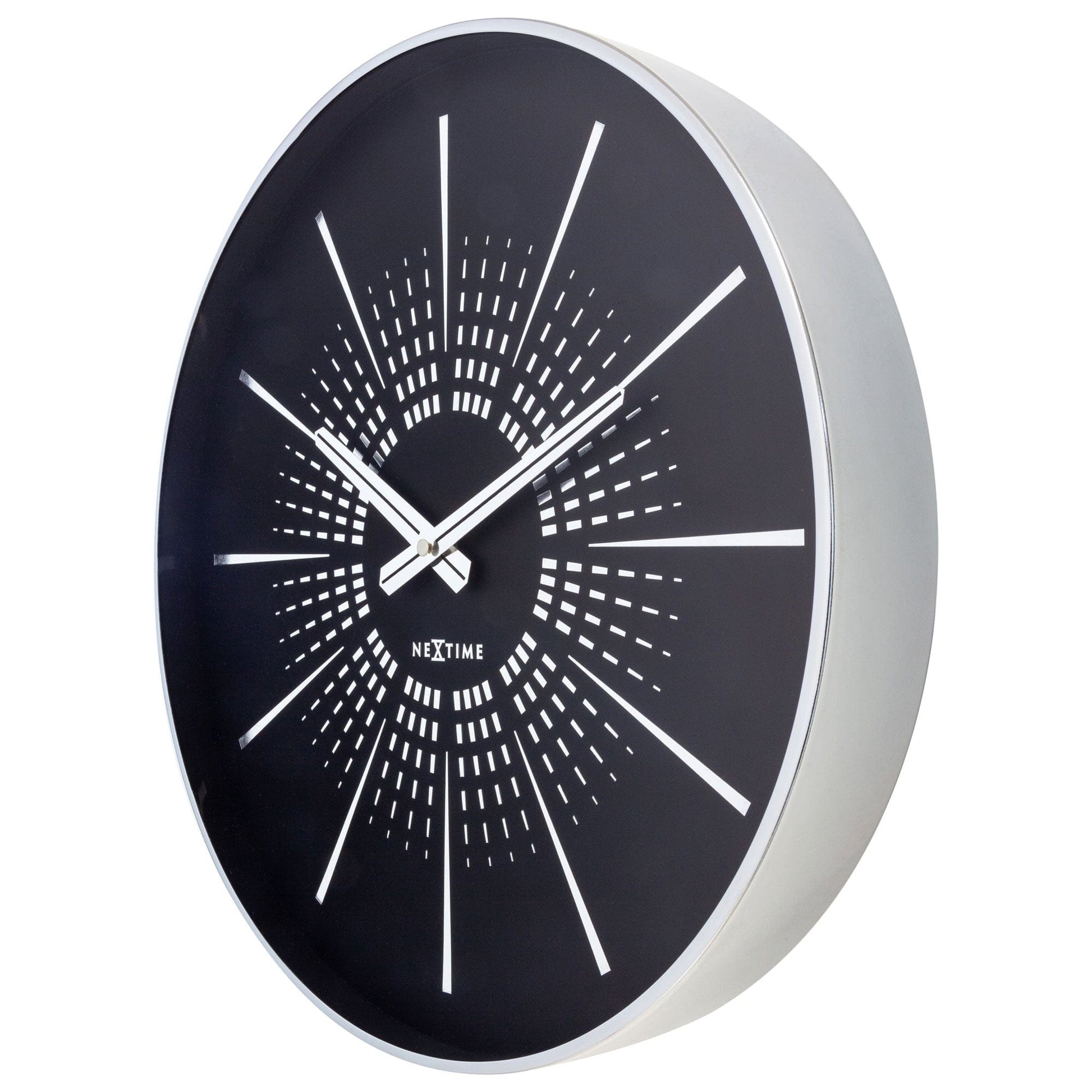 Wall clock 40cm - Silent - Metal - "Excentric" - wevelnit