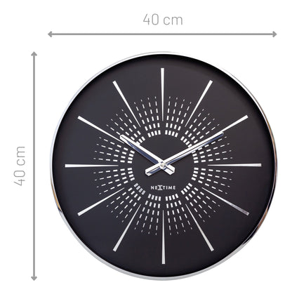 Wall clock 40cm - Silent - Metal - "Excentric" - wevelnit