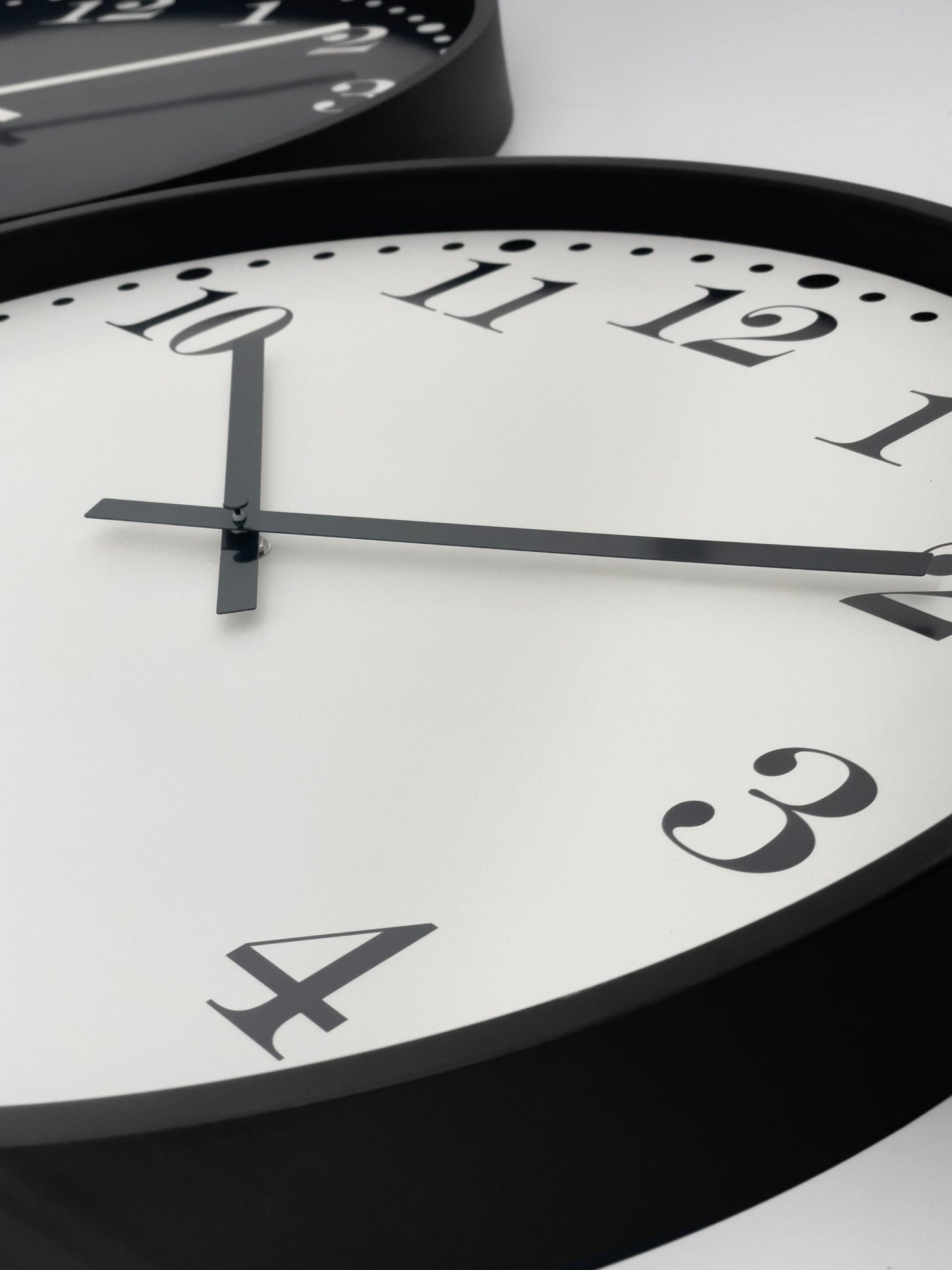 Wall clock 50cm - Silent - Black/White - Plastic - NeXtime 'Dickens Large' - wevelnit