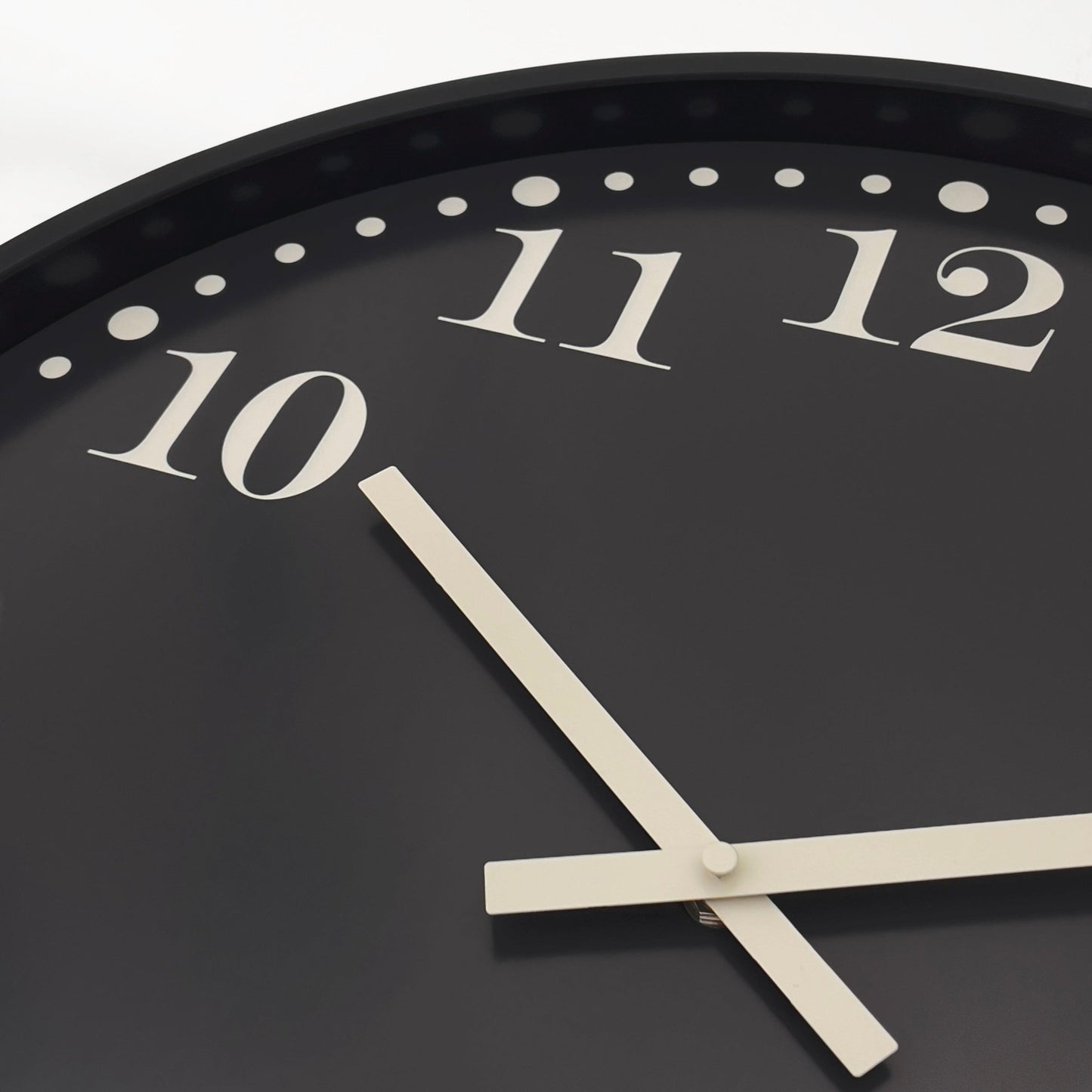 Wall clock 50cm - Silent - Black/White - Plastic - NeXtime 'Dickens Large' - wevelnit