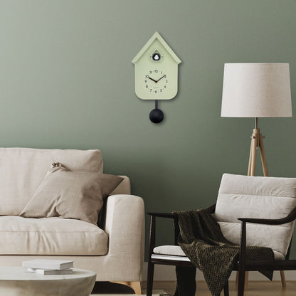 Wall clock 21.5x41.5x8.5cm - Pendulum - Cuckoo - NeXtime 'Twitter' - wevelnit