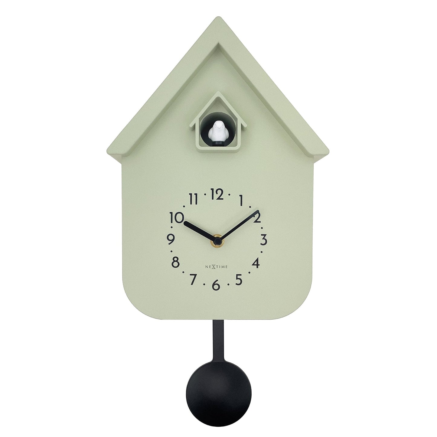 Wall clock 21.5x41.5x8.5cm - Pendulum - Cuckoo - NeXtime 'Twitter' - wevelnit