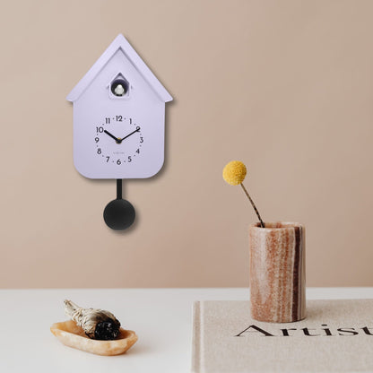 Wall clock 21.5x41.5x8.5cm - Pendulum - Cuckoo - NeXtime 'Twitter' - wevelnit