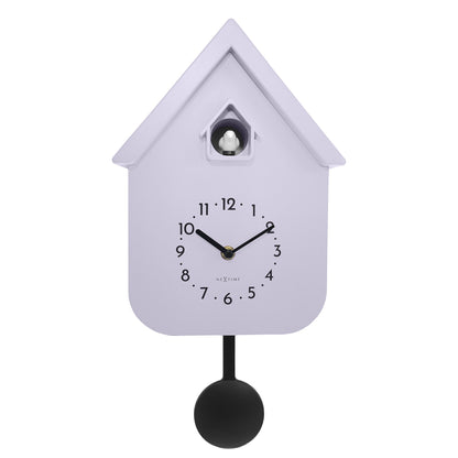 Wall clock 21.5x41.5x8.5cm - Pendulum - Cuckoo - NeXtime 'Twitter' - wevelnit