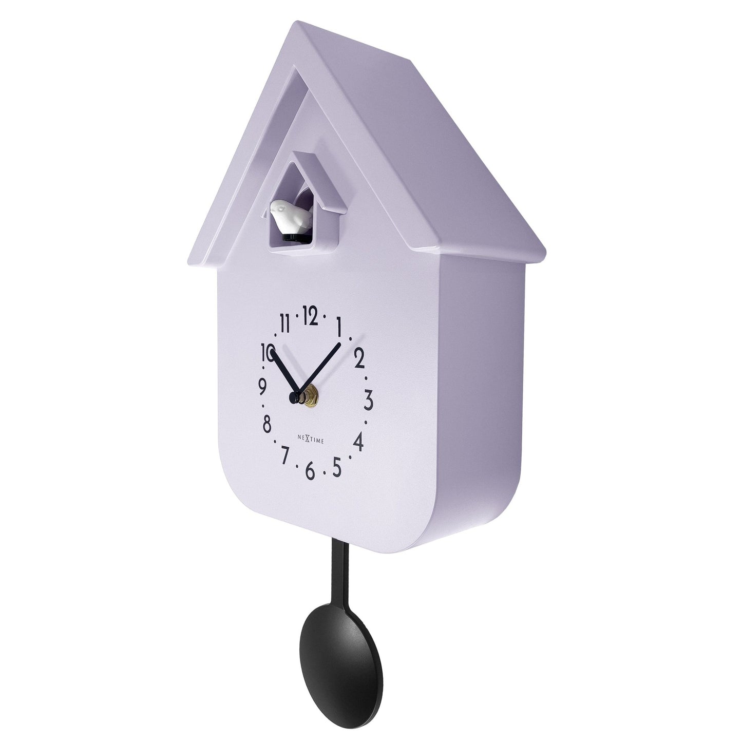 Wall clock 21.5x41.5x8.5cm - Pendulum - Cuckoo - NeXtime 'Twitter' - wevelnit
