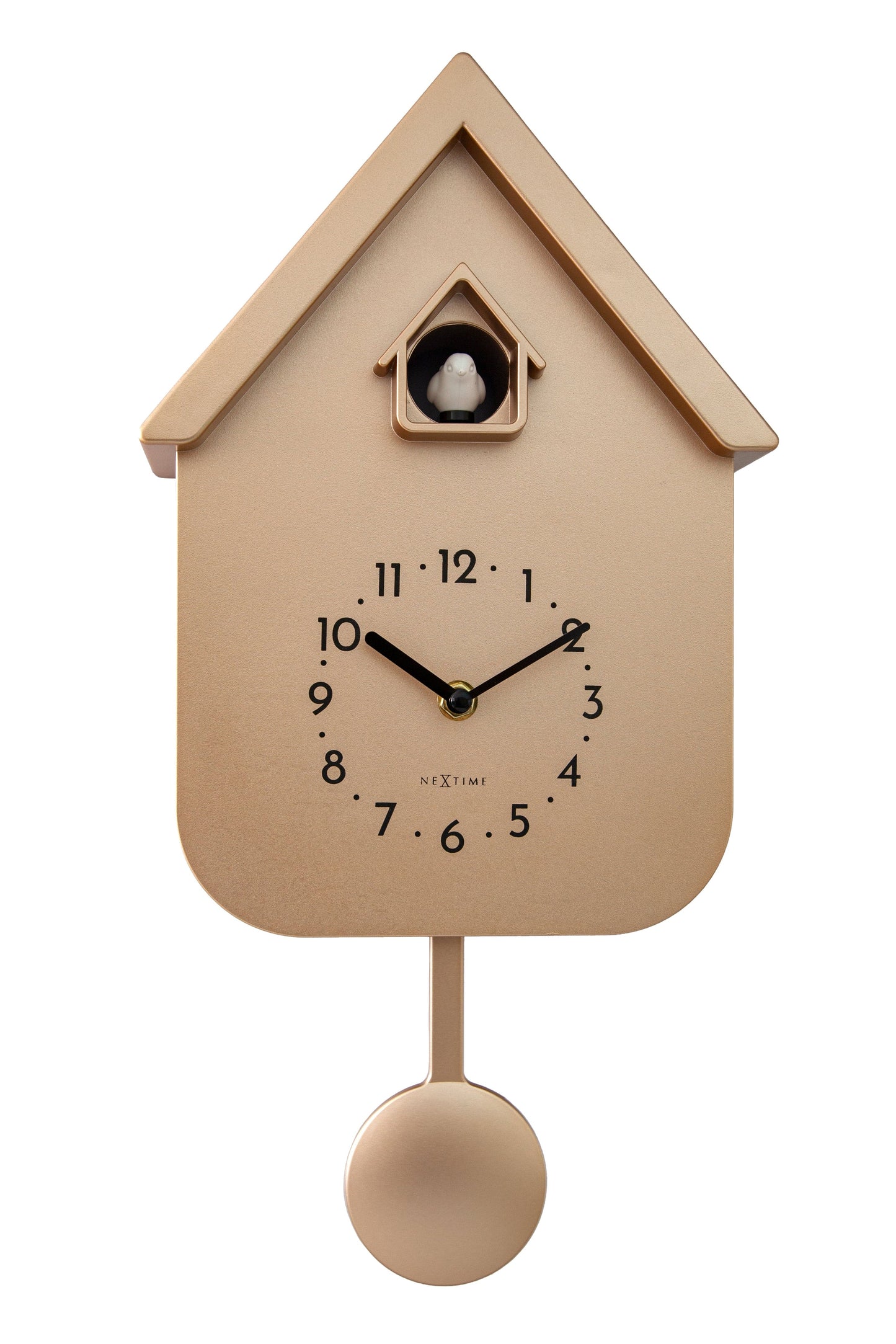 Wall clock 21.5x41.5x8.5cm - Pendulum - Cuckoo - NeXtime 'Twitter' - wevelnit