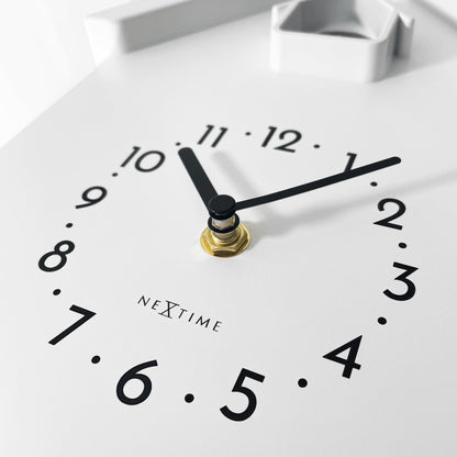 Wall clock 21.5x41.5x8.5cm - Pendulum - Cuckoo - NeXtime 'Twitter' - wevelnit