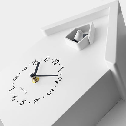 Wall clock 21.5x41.5x8.5cm - Pendulum - Cuckoo - NeXtime 'Twitter' - wevelnit