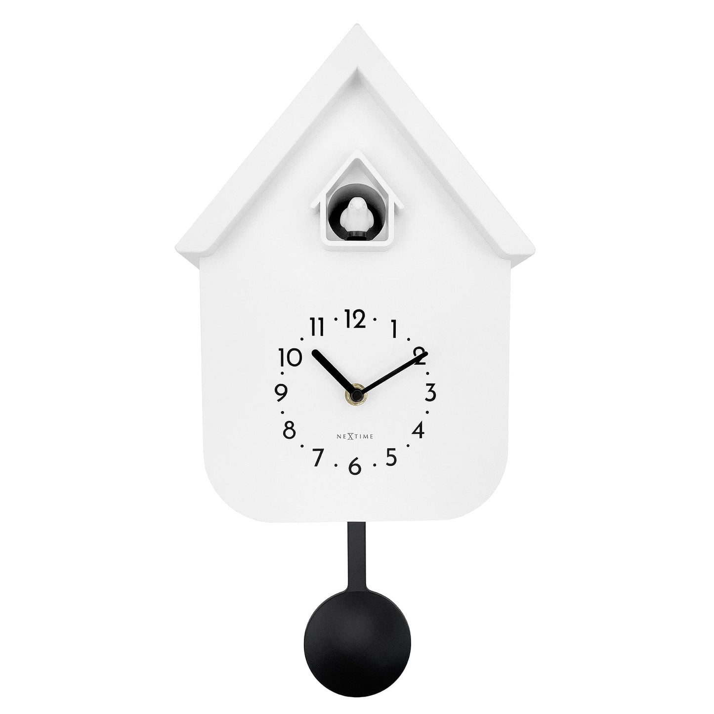Wall clock 21.5x41.5x8.5cm - Pendulum - Cuckoo - NeXtime 'Twitter' - wevelnit