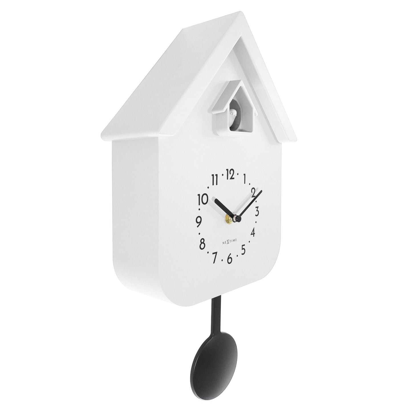 Wall clock 21.5x41.5x8.5cm - Pendulum - Cuckoo - NeXtime 'Twitter' - wevelnit