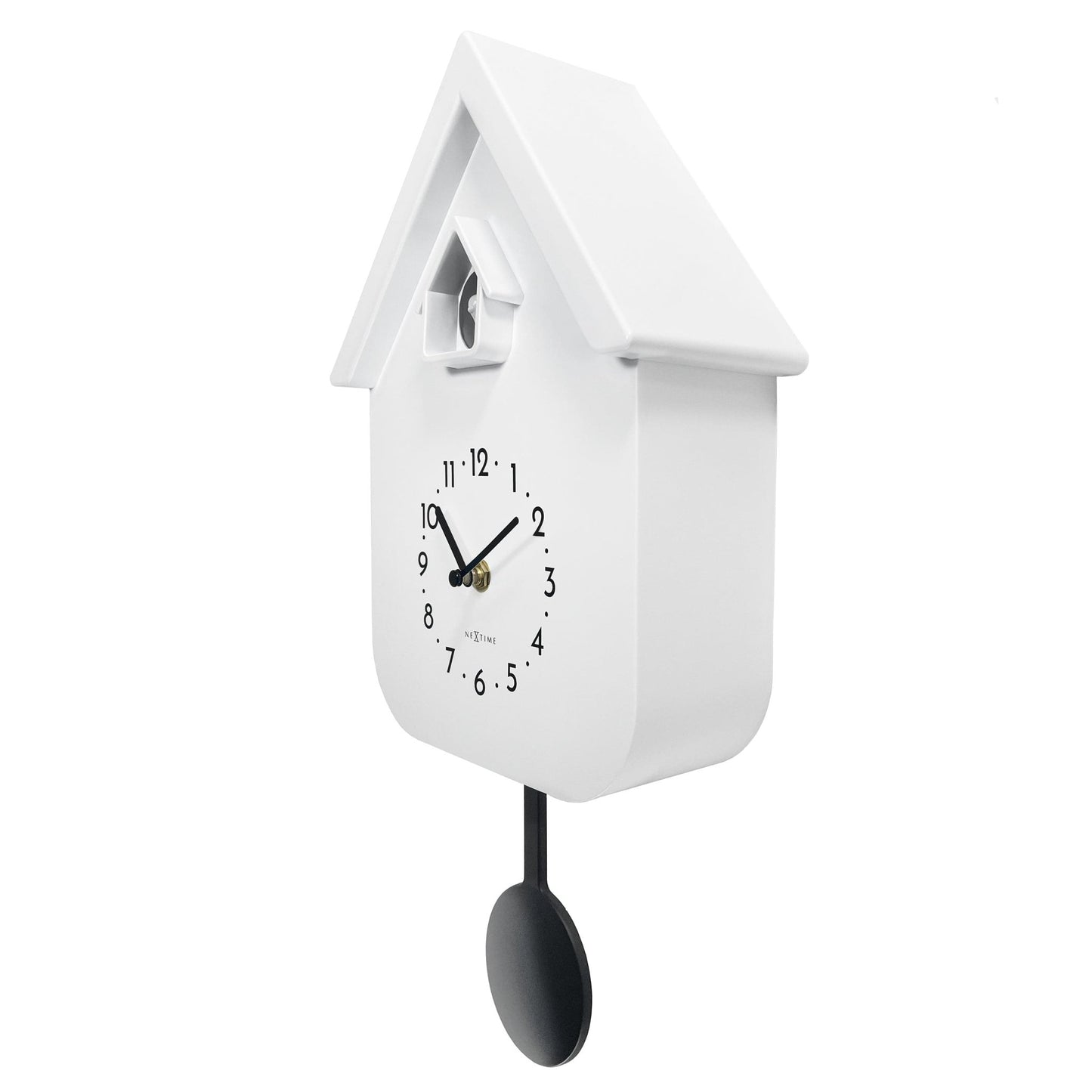 Wall clock 21.5x41.5x8.5cm - Pendulum - Cuckoo - NeXtime 'Twitter' - wevelnit